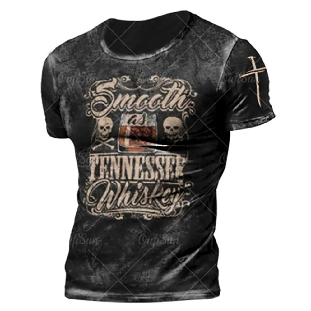 

Винтажная Мужская футболка с черепом, новая одежда с принтом смерти, Свободная Женская модная Американская футболка с круглым вырезом, топы, футболки, уличная одежда