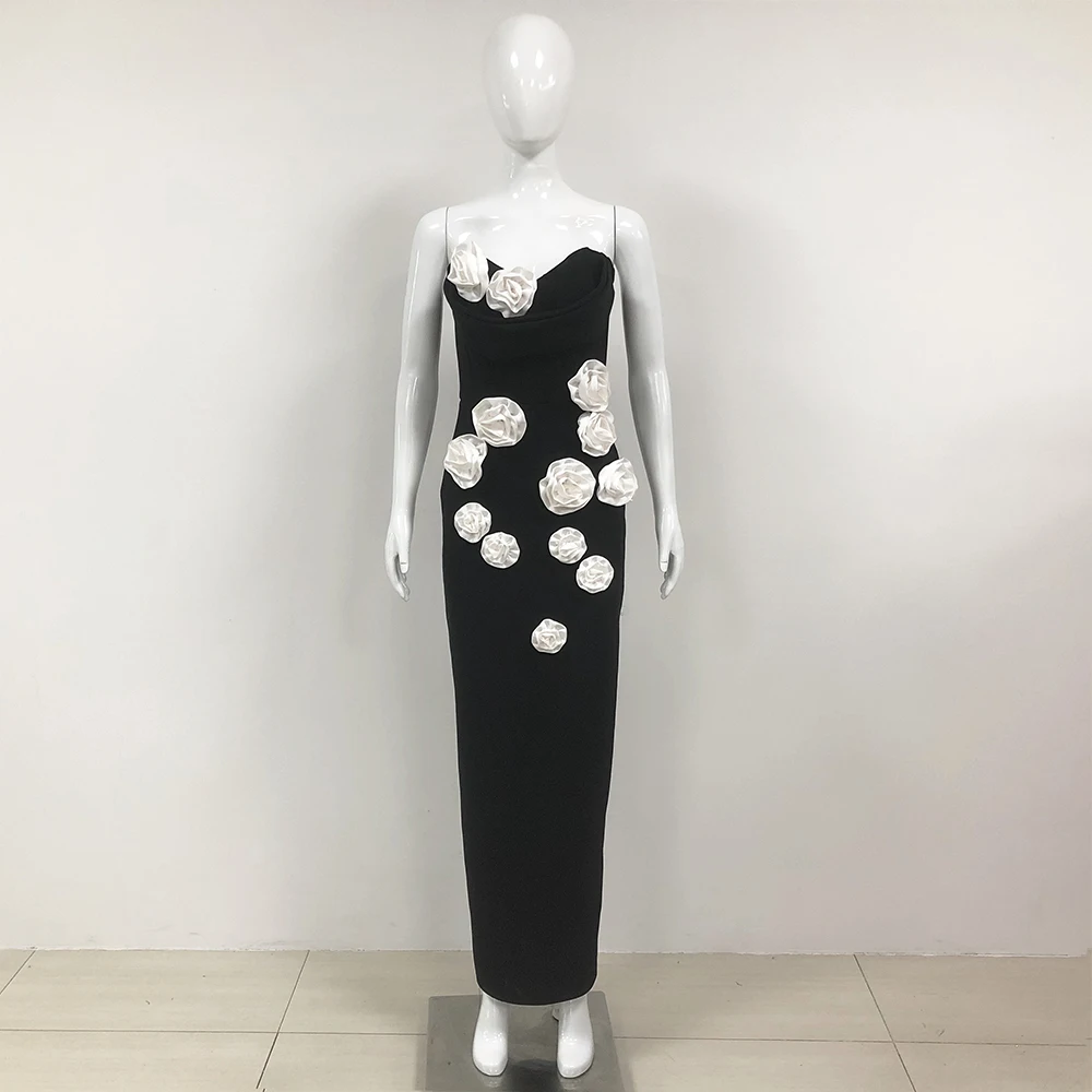 KLEEZY модные новые женские 3D цветочные декоративные сексуальные без бретелек