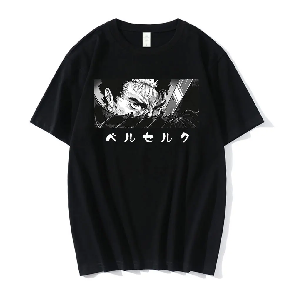 Anime Berserk Guts Eyes Print T Shirt Manga T Shirt Men Women Cool Harajuku Tee Shirt Summer Fashion Clothes Short Sleeve Tops