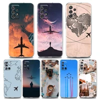 aircraft plane airplane phone case for samsung a01 a11 a12 a13 a22 a23 a31 a32 a41 a51 a52 a53 a71 a72 a73 4g 5g tpu case