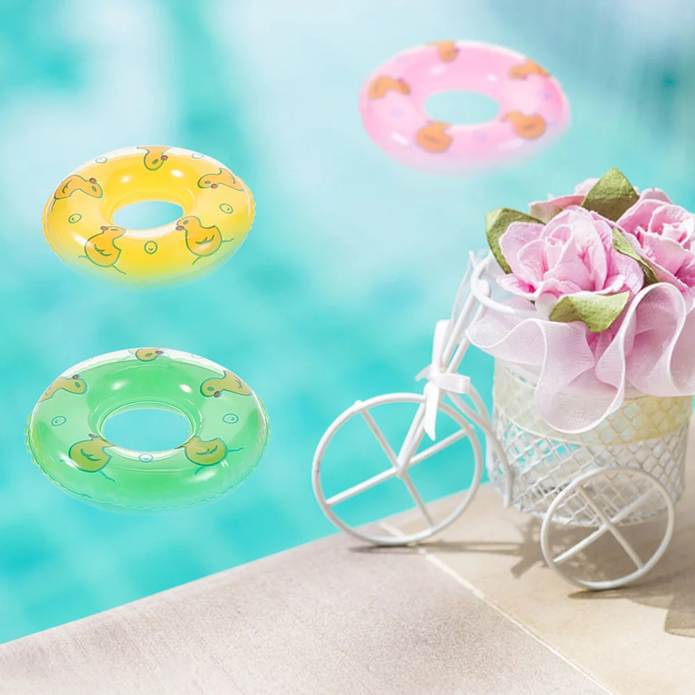 

20 Pcs Kids Bath Toys Donut Miniature House Decors Dolls Swim Ring Rings Pp Small Toddler Tiny Simulated