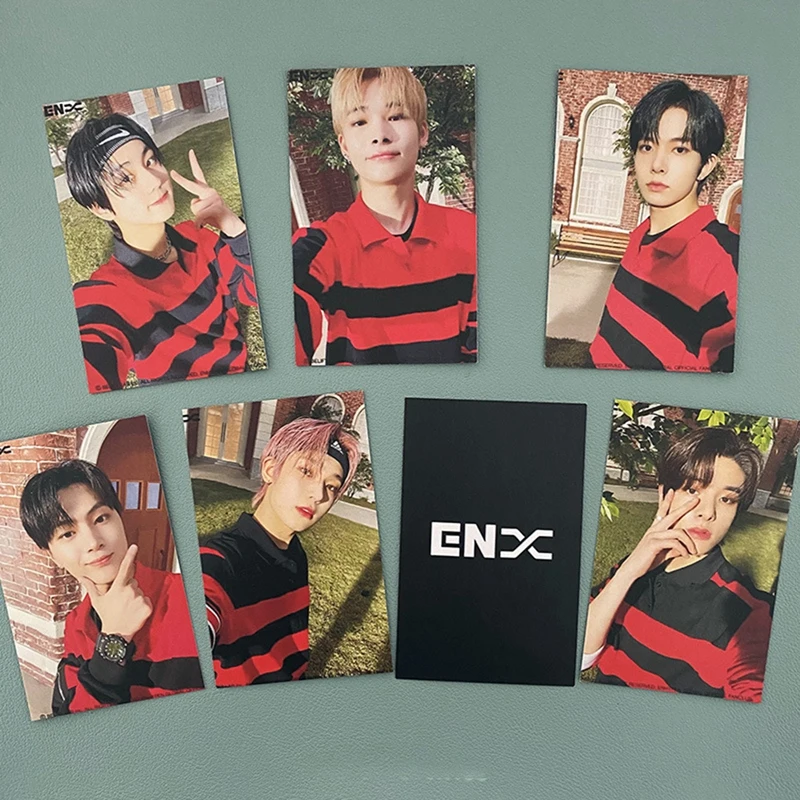 

7PCS/Set Kpop ENHYPEN Photocards Postcards Self Made Paper HD Lomo Cards JUNGWON HEESEUNG Photo Card For Fans Gift Collection