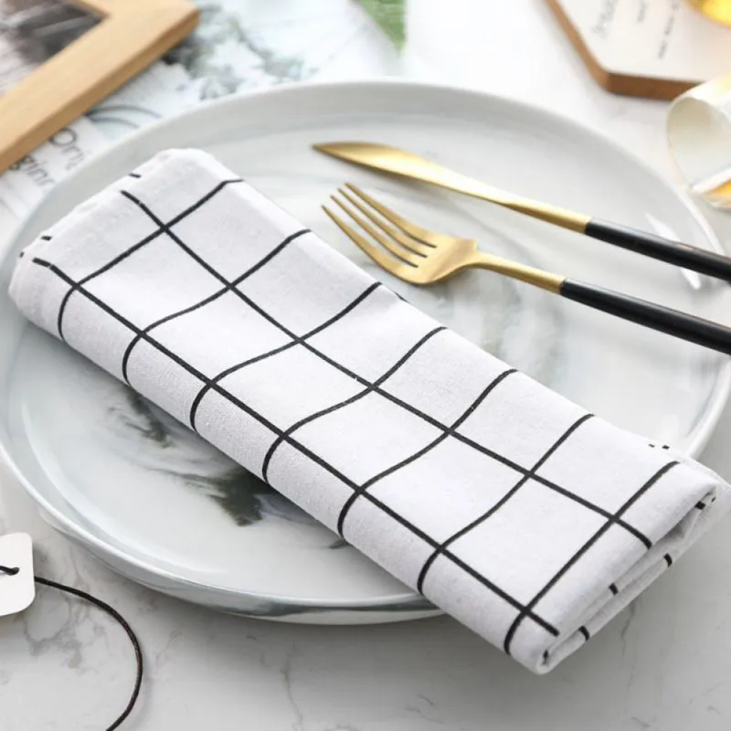 

New Home Decor Cup Mats Napkin Printed Cotton Linen Placemat Tea Towels for Kitchen Dining Table Mat European-style Coaster Pads
