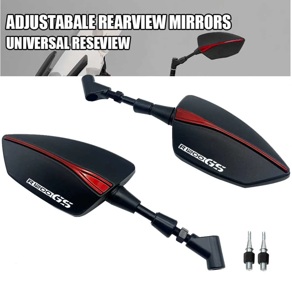 

Universal 10mm Motorcycle Rearview Left&Right Rear View Mirrors Housing Side Mirror FOR BMW R1200GS R1200 GS R 1200 RT R1200RT