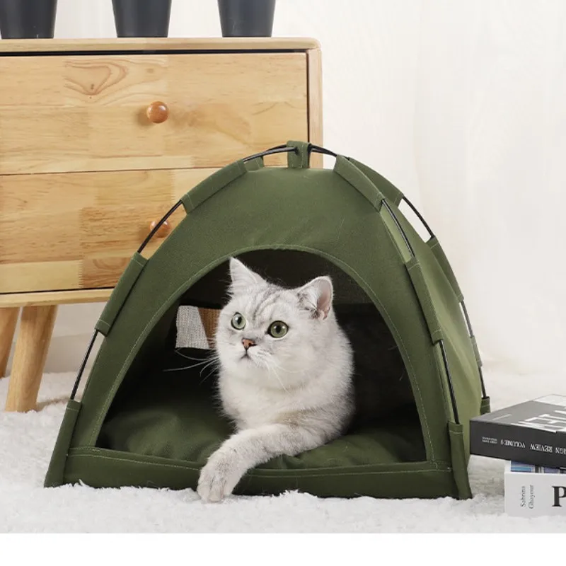 

Summer cooling mat outdoor pet nest tent breathable foldable cat outdoor tent solid color cat nest cats cat house