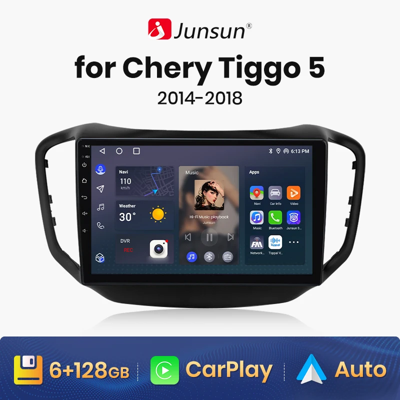 

Junsun V1 AI Voice Wireless CarPlay Android Auto Radio for Chery Tiggo 5 2014-2018 4G Car Multimedia GPS 2din autoradio
