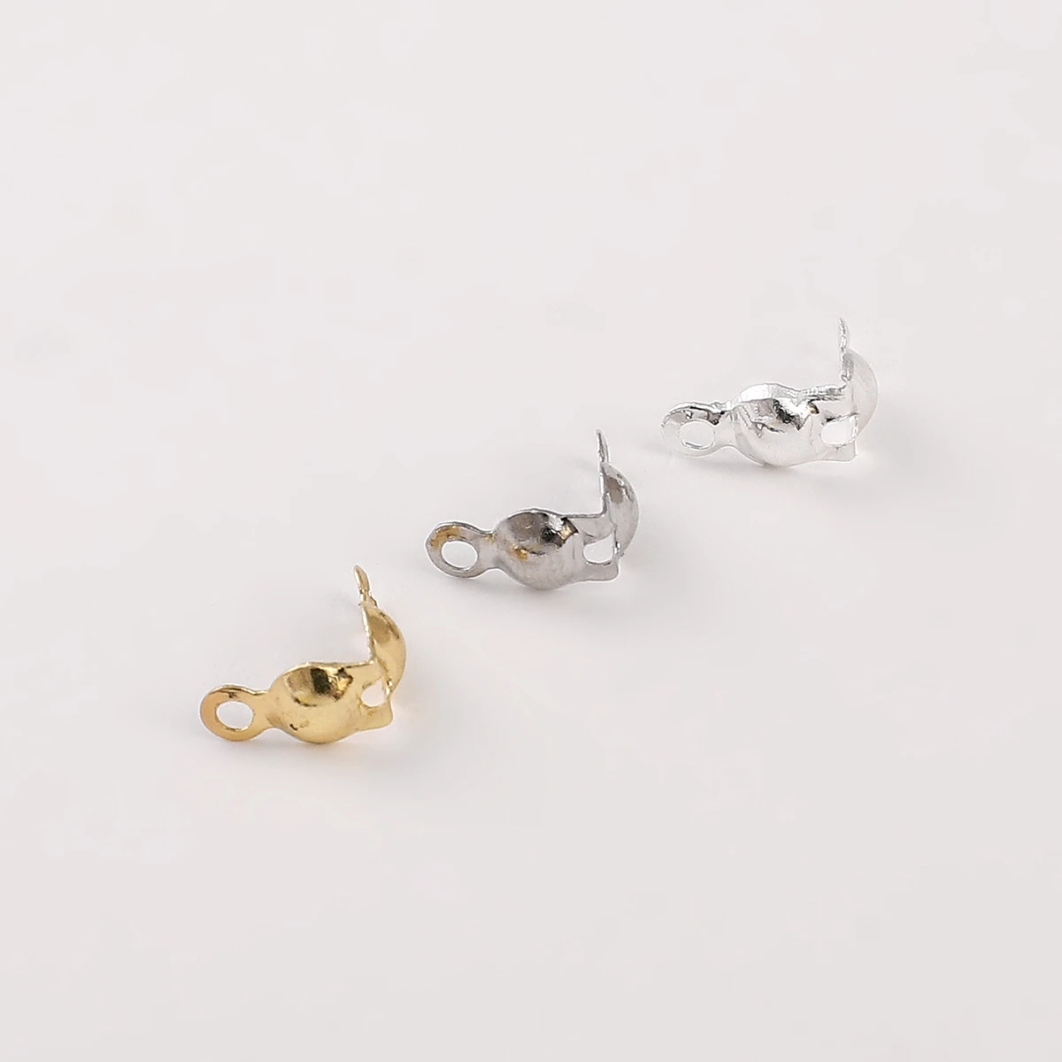 

10pcs High Quality Color Retention Brass Crimp Beads Clasp Connectors with Plating For Diy Jewelry Finding Making Accessories