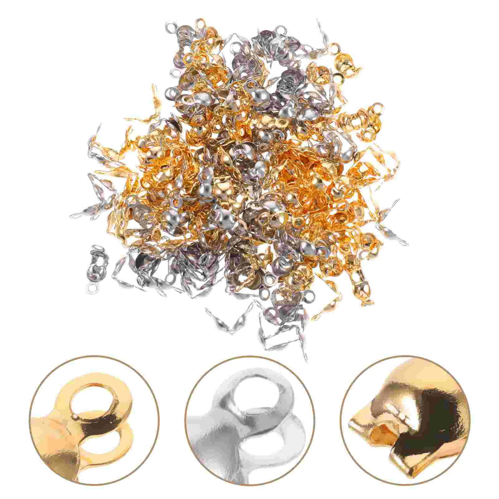

Necklace Closure Jewelry End Buckle Knot Covers Buckles Making Extension Extender