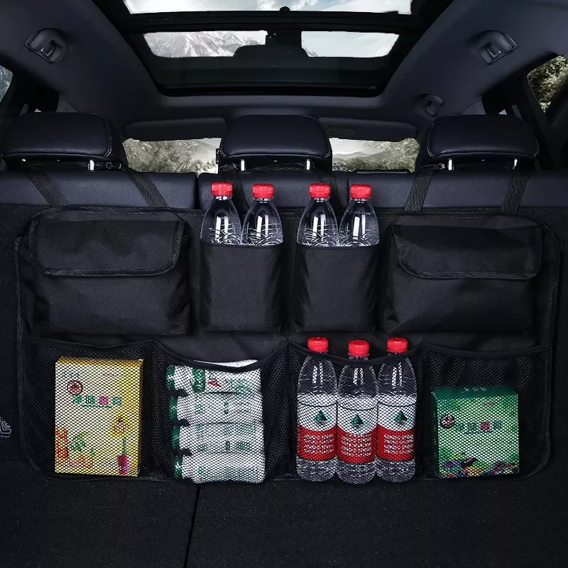 

Car Trunk Organizer Backseat Storage Bag High Capacity Adjustable Auto Seat Back Oxford Cloth Organizers Universal Multi-use