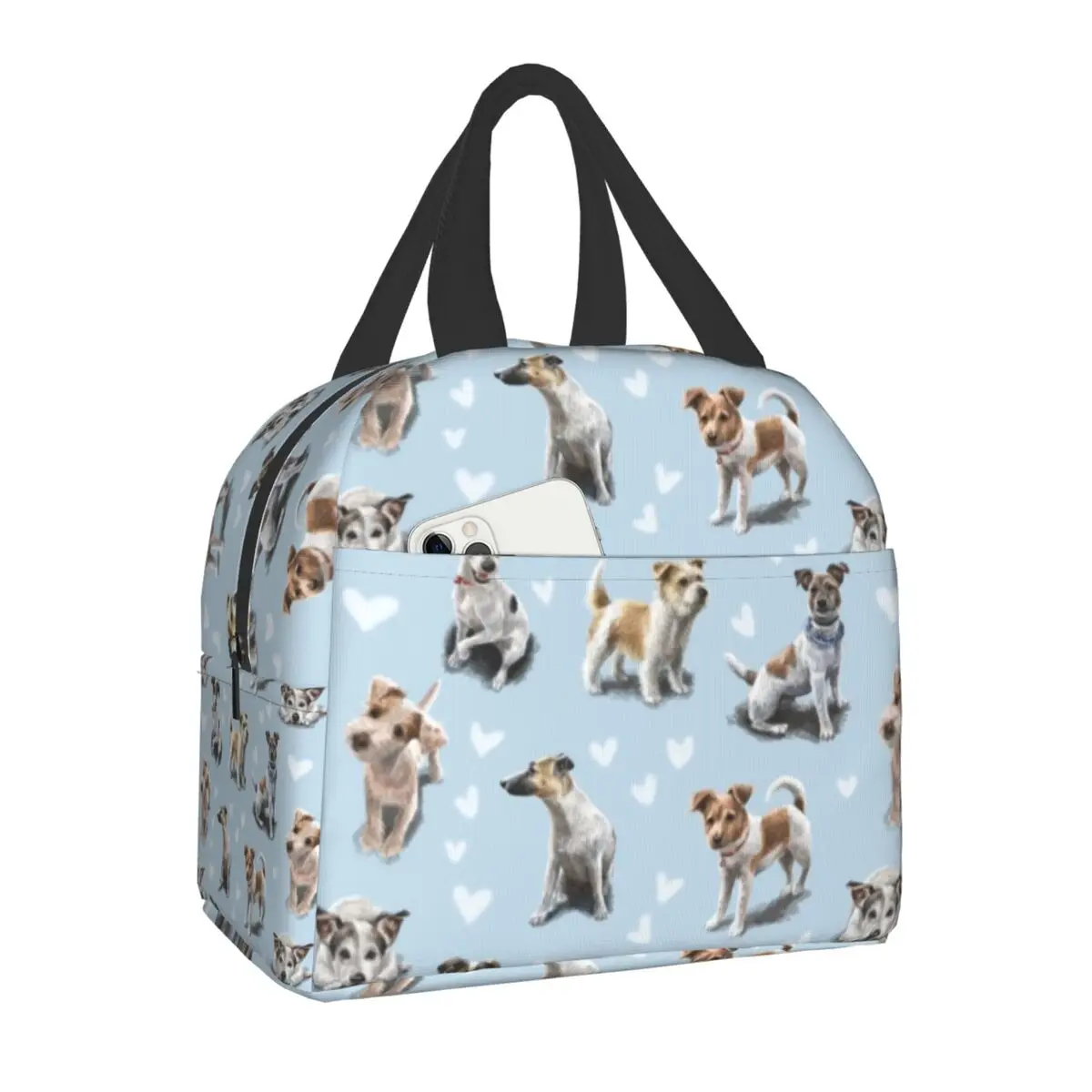 

Термальная изолированная сумка для ланча с щенком Джеком расселем терьером Женская Фотосумка для ланча школьная дорожная фотосумка