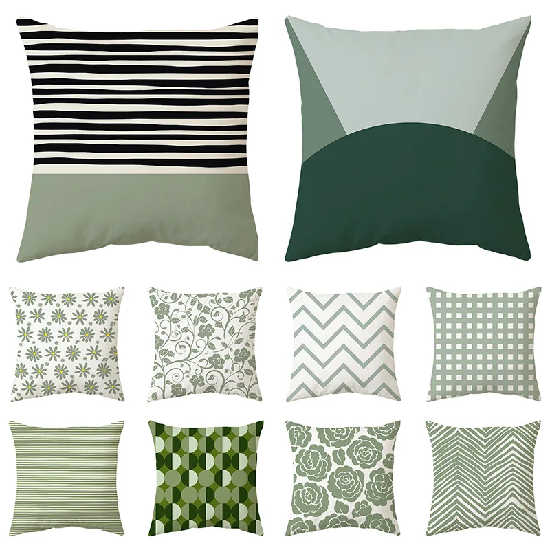 

45x45cm New matcha color Pillowcase plain car sofa cushion cover Solid color office simple pillowcase decorate