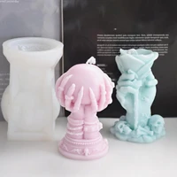 casting mold easy to clean non stick diy silicone rose hand modeling candle mold for party