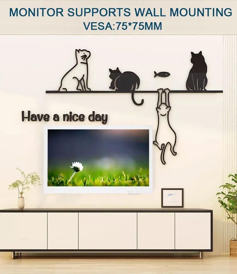 10 1/13 3/15 6 дюймовый белый ЖК-монитор безопасности HDMI VGA BNC компьютер pos промышленный