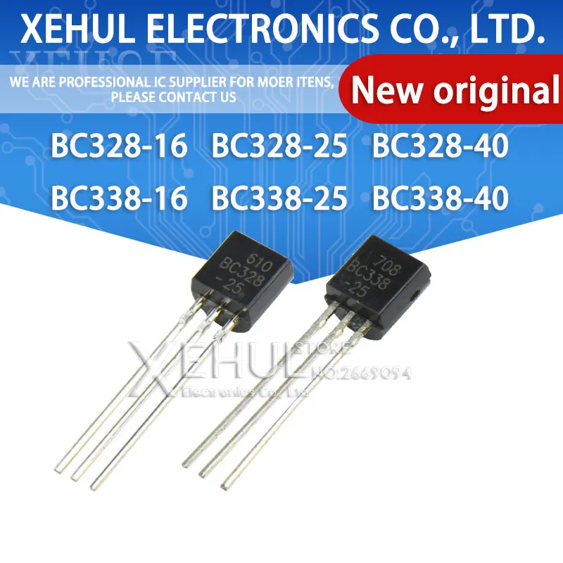 

50pcs BC328-25 BC328-16 BC328-40 BC338-16 BC338-25 BC338-40 Transistor TO-92 Triode Transistor