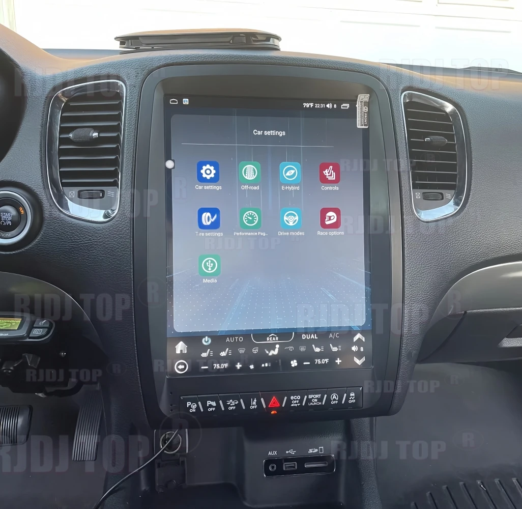 Фото 13,8-дюймовый автомобильный радиоприемник для Dodge Durango 2014–2016 Android Auto Wireless Carplay Мультимедиа большой HD GPS Navi сенсорный головное устройство BT №4