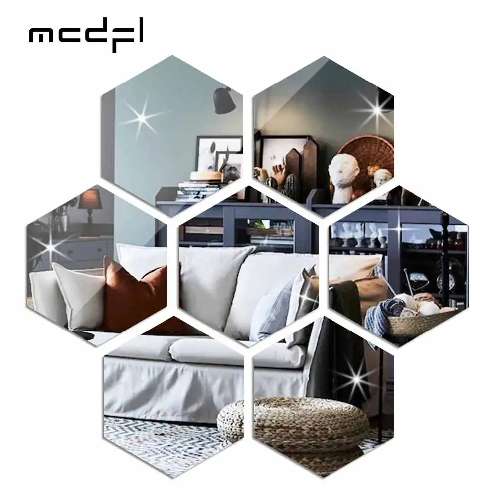 MCDFL Decorative Wall Mirrors Stickers Self-adhesive Wallpaper 3d Panels Decoration Bedroom Bathroom Accessories Home Interior