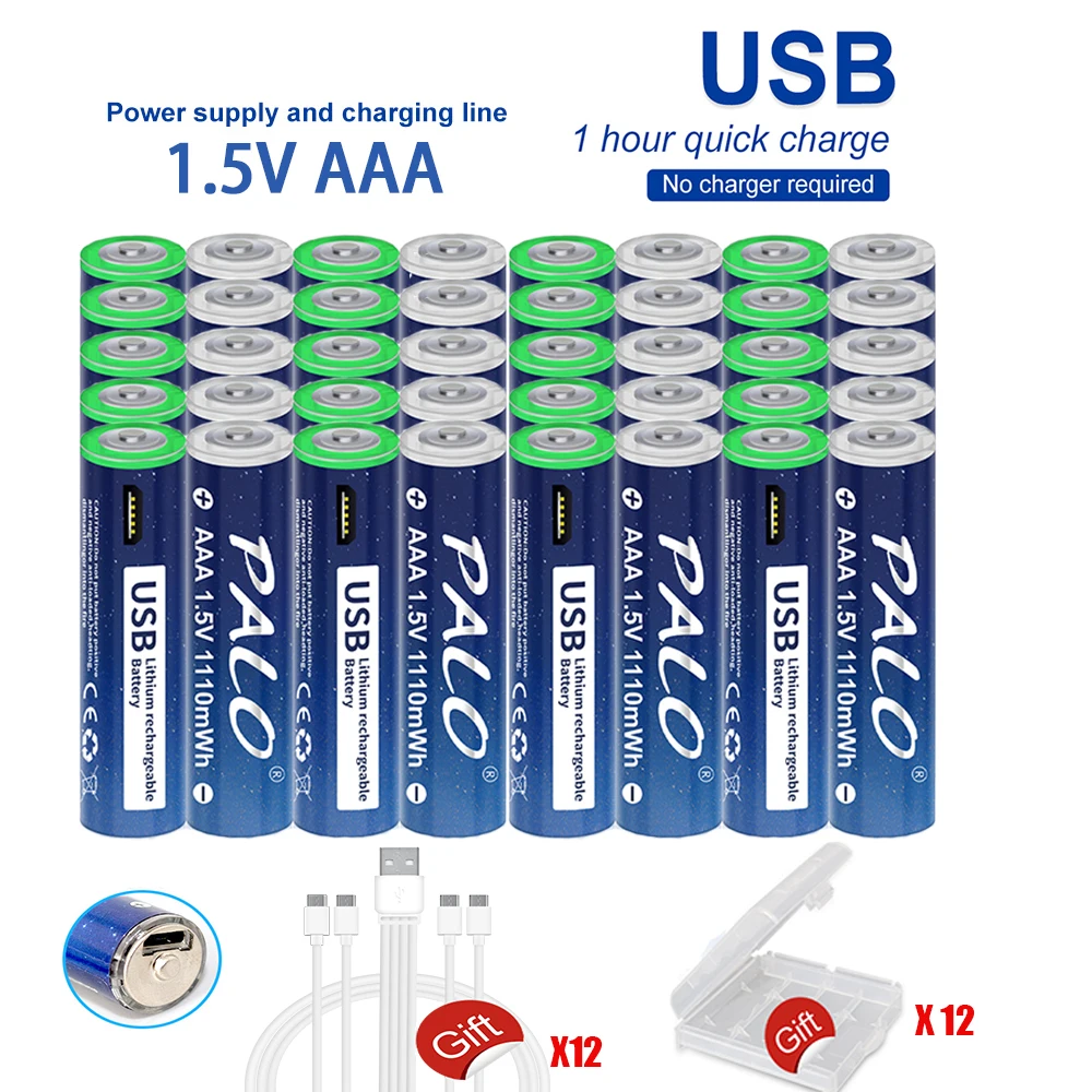 Литий-ионный аккумулятор PALO, 1,5 в, 100% МВт/ч, 20-44 шт.