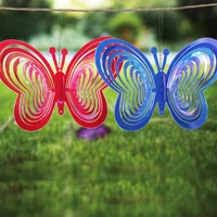 outdoor reflective butterfly windmill decor butterfly wind chimes metal wind spinner garden yard decoration holiday gifts
