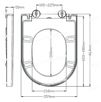 Аксессуары для сиденья унитаза с мочевиной D-образной формы