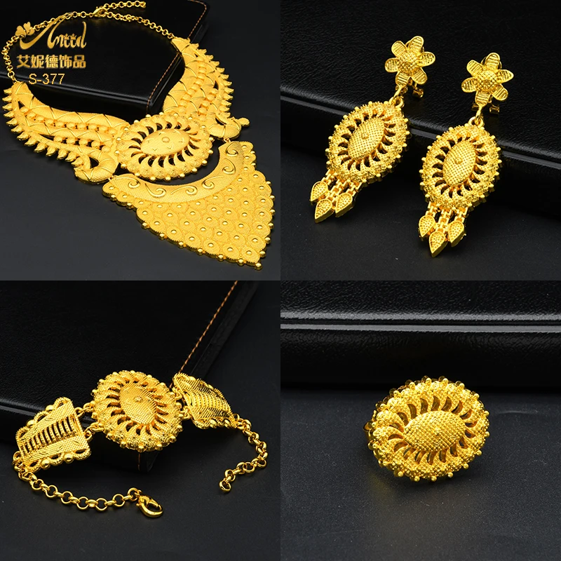 ANIID Африканский покрытый 24-каратным золотом женский свадебный подарок невесты