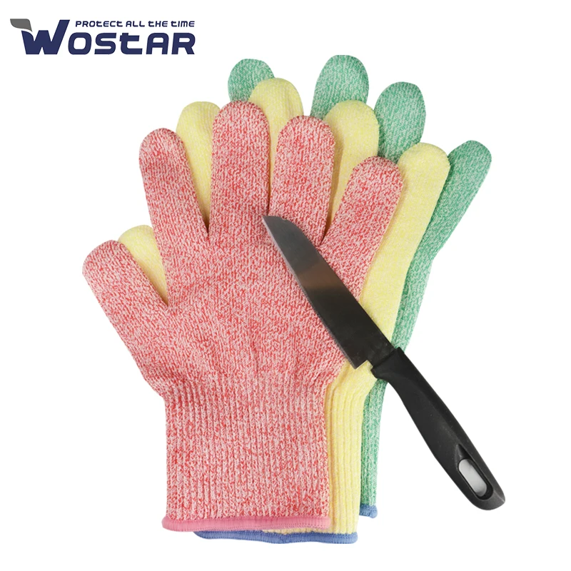 

Cut Resistant Gloves Anti knife Cut HPPE Level 5 EN388 Safety Work Gloves High-strength Green Gardening Kitchen Anti-Cut Gloves