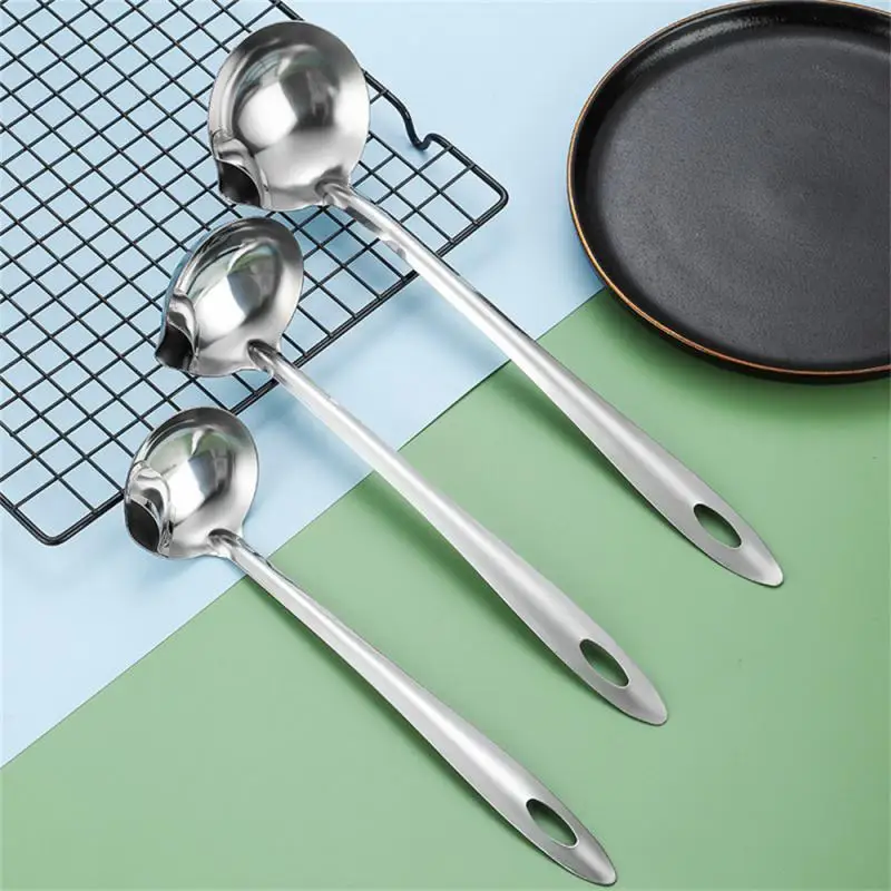 

Stainless Steel Grease Spoon Beautiful And Practical Kitchen Household Products Oil Filter Spoon Filter Spoon Thickened Material