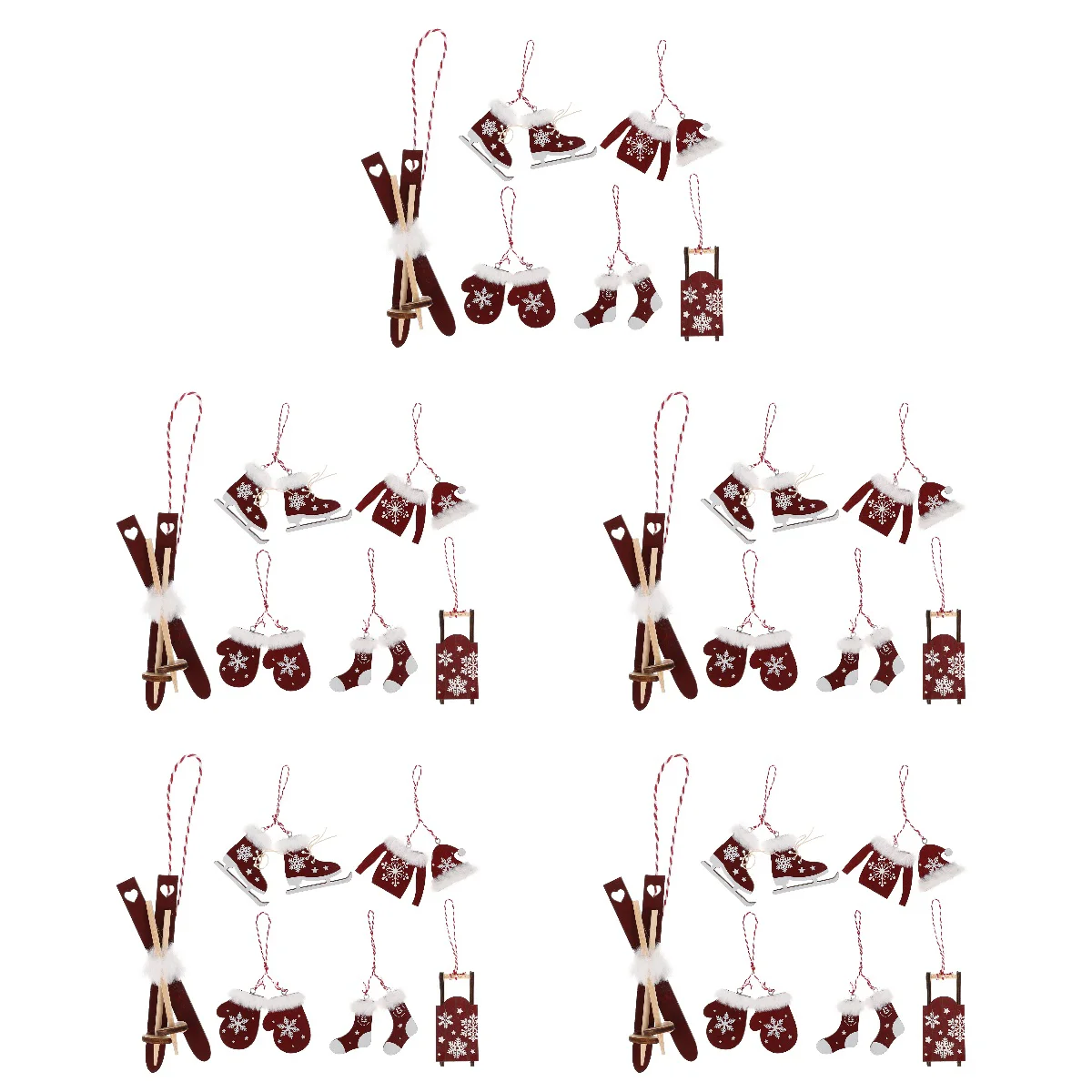 

5 комплектов, подвеска для ёлки