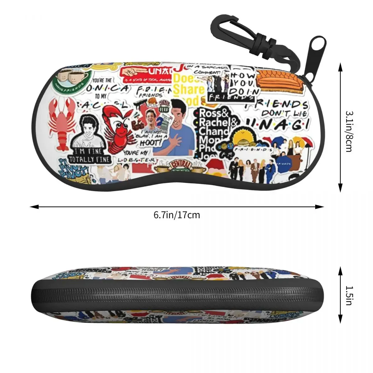 Винтажный плакат Друзья на заказ коллаж футляр для очков стильный чехол ТВ-шоу