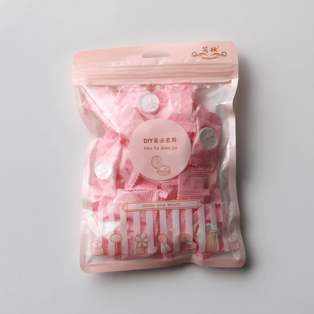 

50pcs Water Absorbent Portable Mini Non Woven Outdoor Cleaning Travel Random Color Hotel Soft Face Disposable Compressed Towel