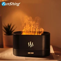 funshing 180ml home simulation flame ultrasonic air humidifier usb essential oil diffuser office bedroom air freshener purifier