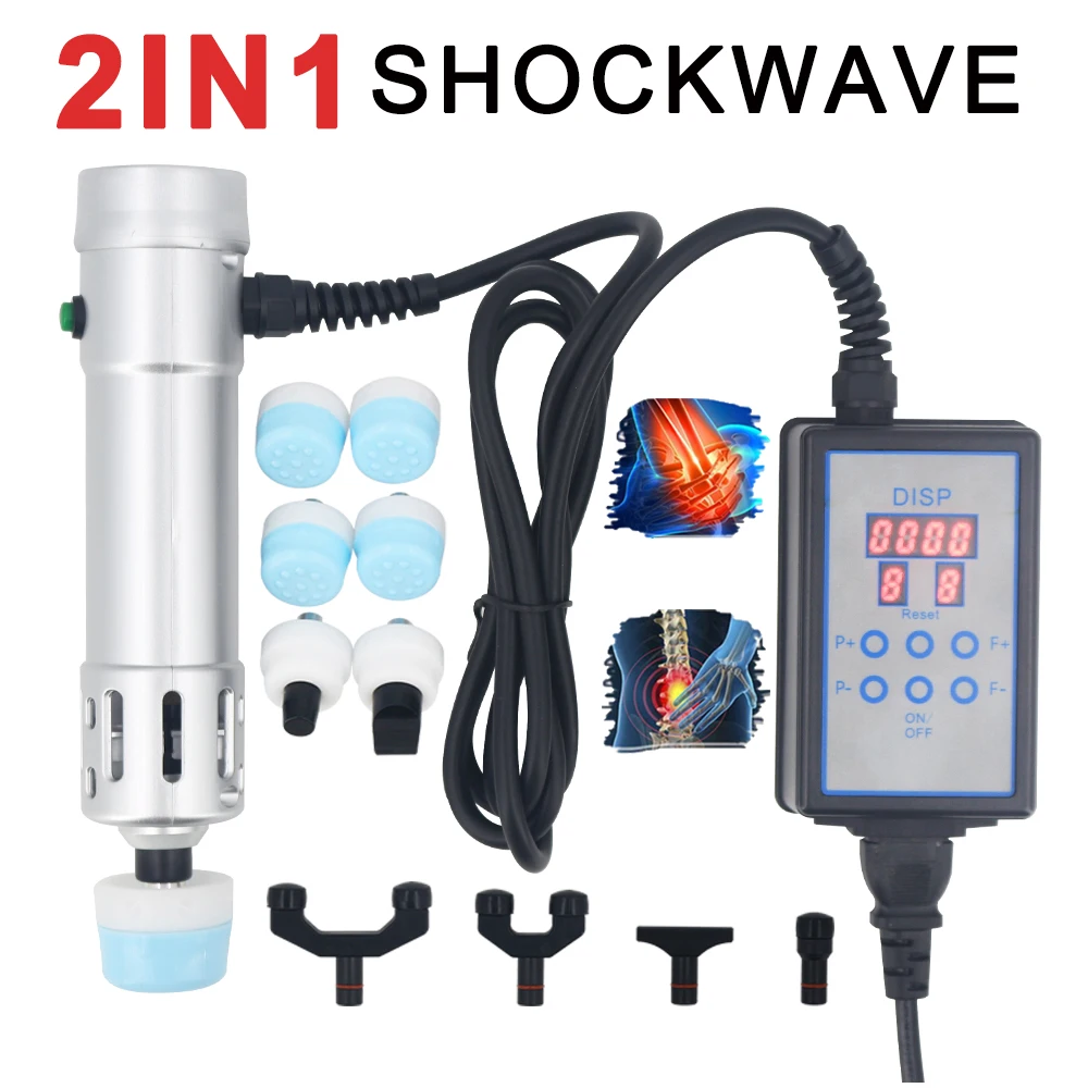 

Shockwave Therapy Machine External Shock Wave Physiotherapy Instrument 2in1 Chiropractic Tools Effective Pain Relief Body Relax
