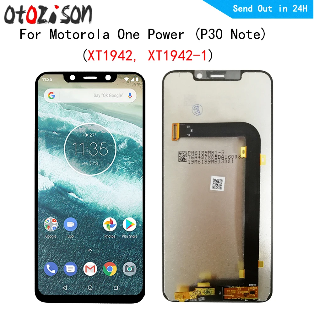 6 2-дюймовый IPS P30Note-дисплей для Motorola One Power (P30 Note) XT1942 XT1942-1 сенсорный ЖК-экран