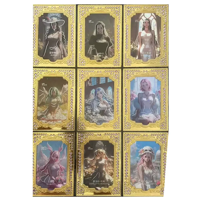 Аниме ONE PIECE Редкая Алмазная Металлическая Коллекционная Карта Робин Моне Виви