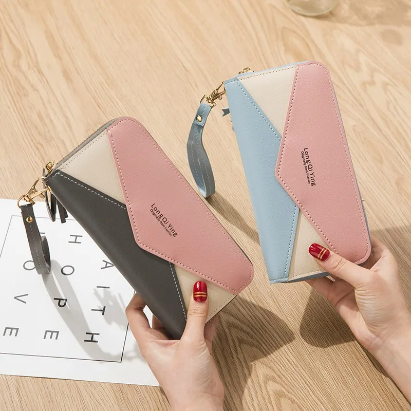 

Envelope Design Women PU Leather Long Wallet Tassel Large Capacity Female Purse Bag Clutch Multiple Slots for Money Coin Photo