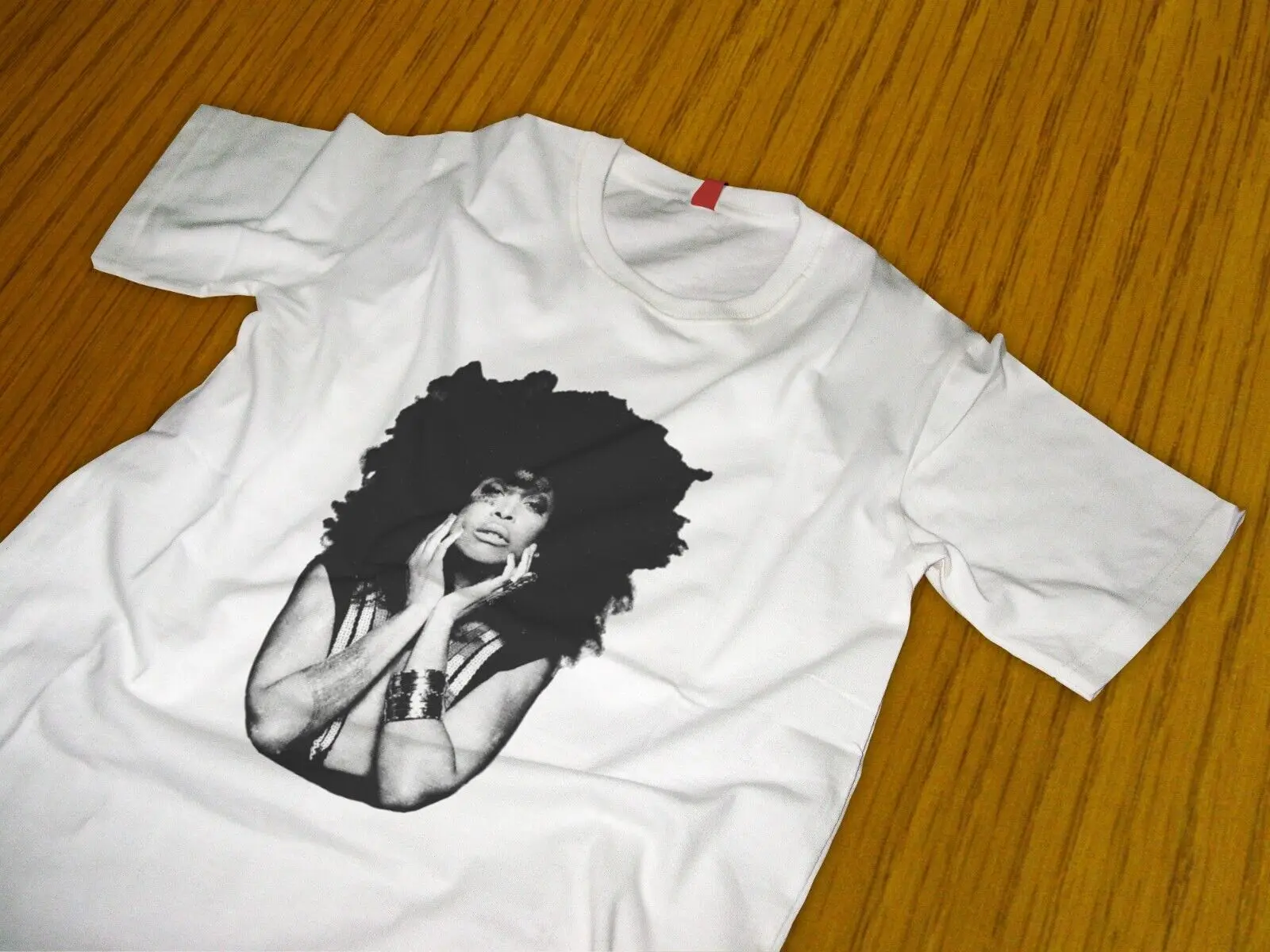 Новинка белая мужская футболка Erykah Badu в полутоном стиле Веер-арт S 2XL