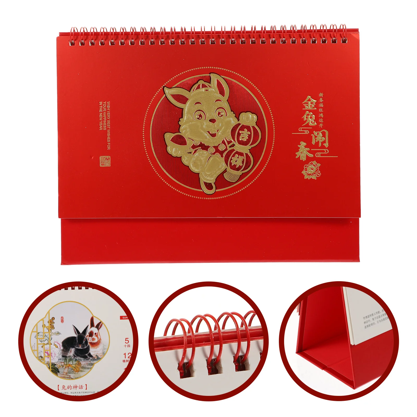 

Calendar Desk Chinese Desktop Table Year Schedulemonthly Daily Stand 2023 Rabbitlucky Lunar Academic Standing Traditional