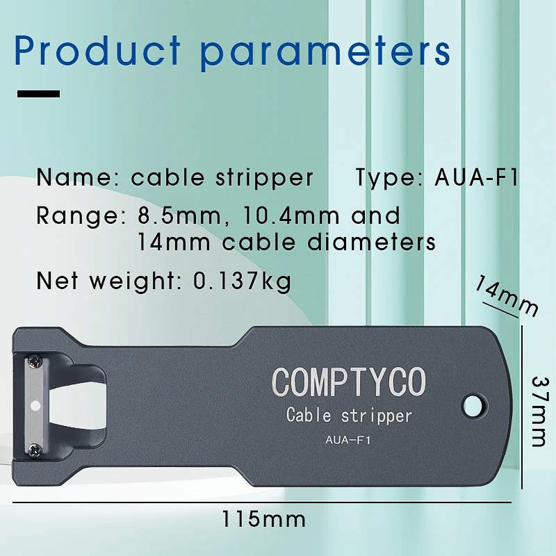 AUA-F1 Optical Cable Longitudinal Bundle Tube Stripper Standpipe Window Cutter Cable Tool FTTH Stripper Feeder Blade
