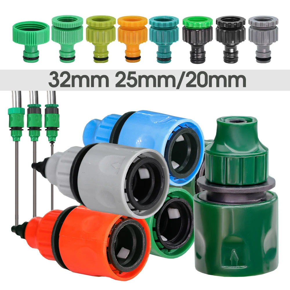 

1/2'' 3/4'' 1'' Quick Connector Nipple Garden Drip Irrigation Watering System Coupling Adapter Tap Faucet Joints 4/7mm 8/11mm