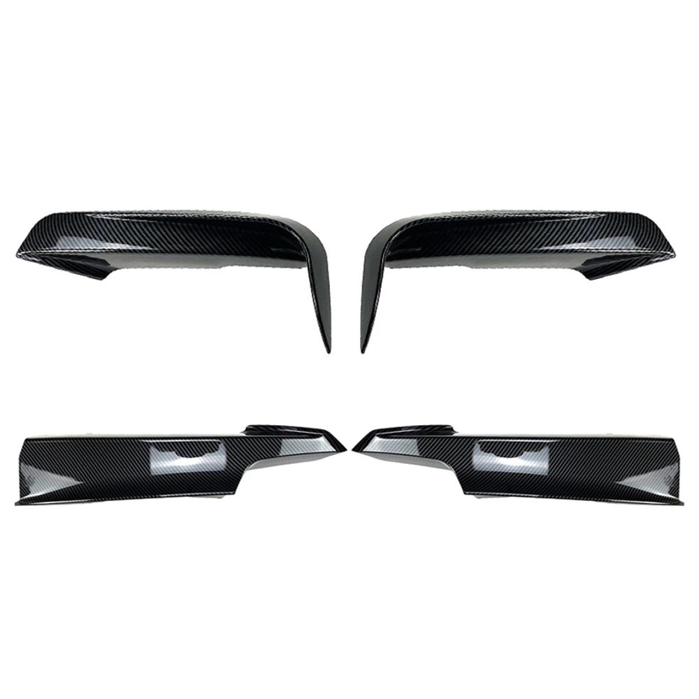 

4Pcs Car Front Bumper Splitter Spoiler Kit Fog Lamp Cover for -BMW F30 F35 M Pack 320I 325I 2013-2019 Carbon Fiber