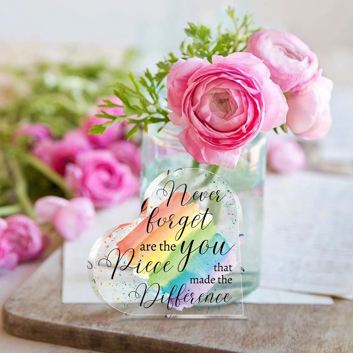 Стандартная табличка никогда не забывайте что вы сделали разницу спасибо