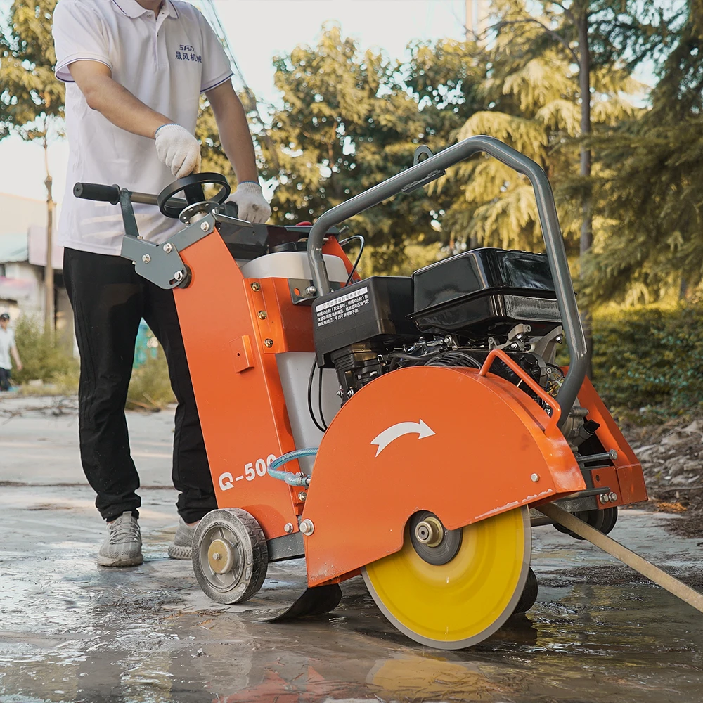 Фото 500 мм асфальтовый бетонный дорожный режущий станок с дизельным двигателем, тротуар, напольная пила, резак №2