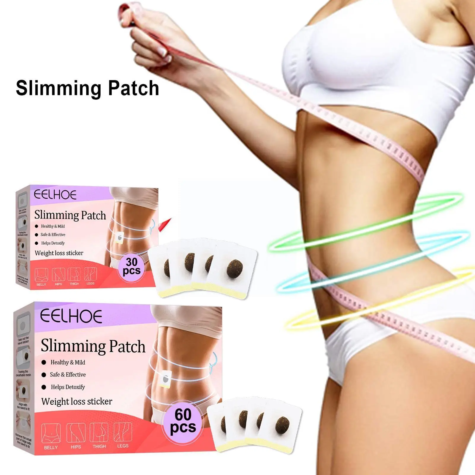 

30/60pcs Slim Patch Navel Sticker Fat Burning For Losing Weight Cellulite Fat For Weight Loss Paste Belly Waist M6z7