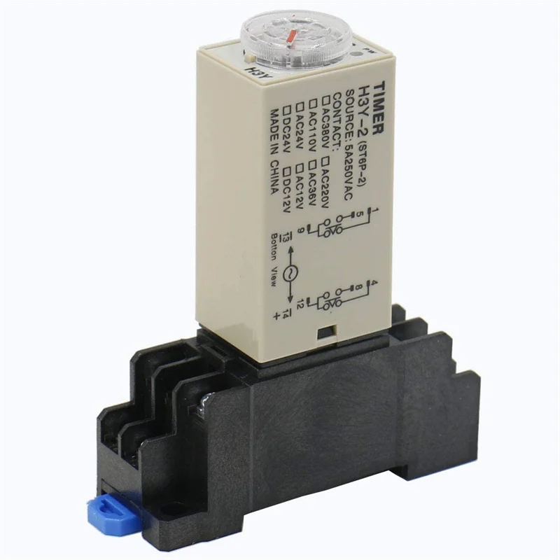 

DC 24V H3Y-2 Time Delay Relay Solid State Timer 30S DPDT w Socket