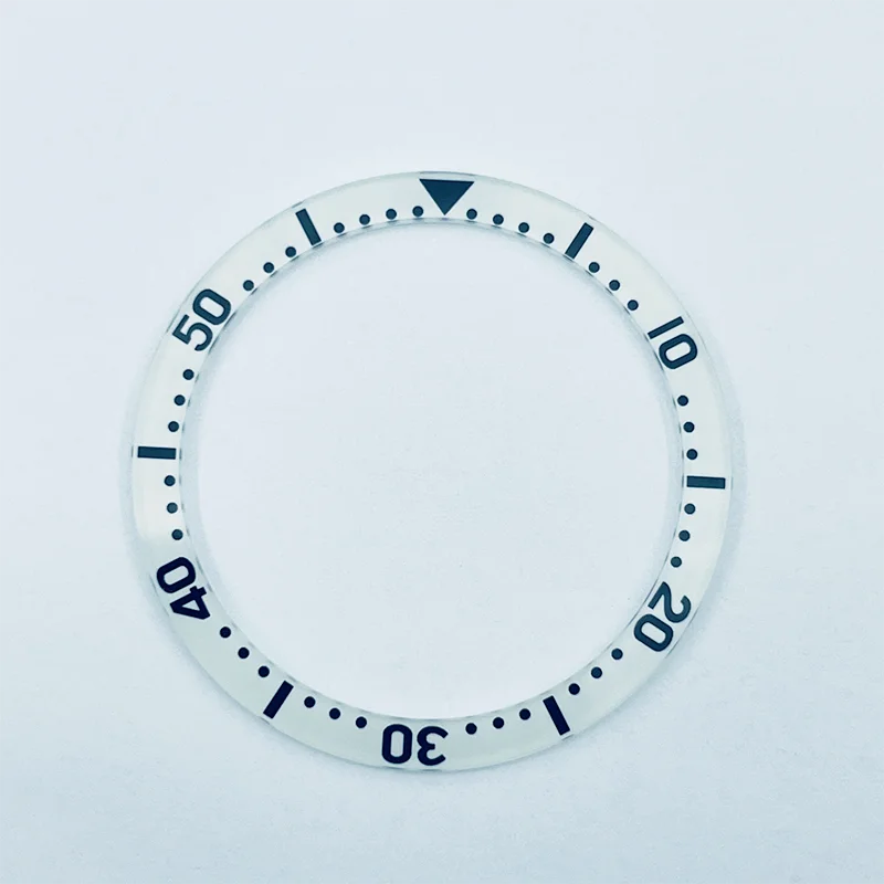 Watch Modify Parts 38mm/31.5mm SKX007/009 Full Luminous Glass Bezel Insert Kit Fits SKX Diver Watch Case