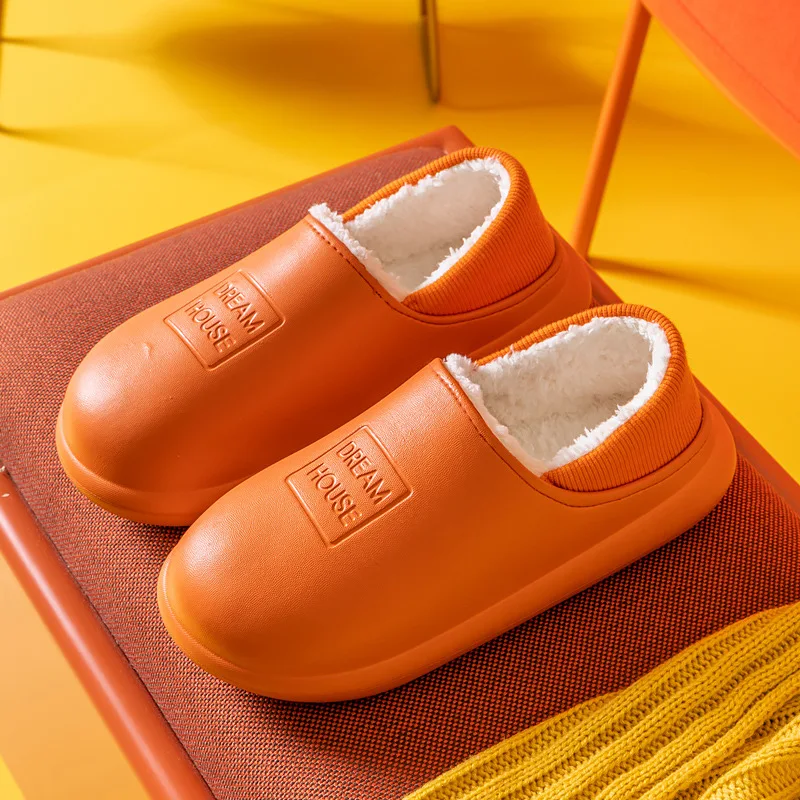

Men Women cotton slippers winter Women indoor furry autumn winter Men home waterproof cartoon cute Men's fur slippers