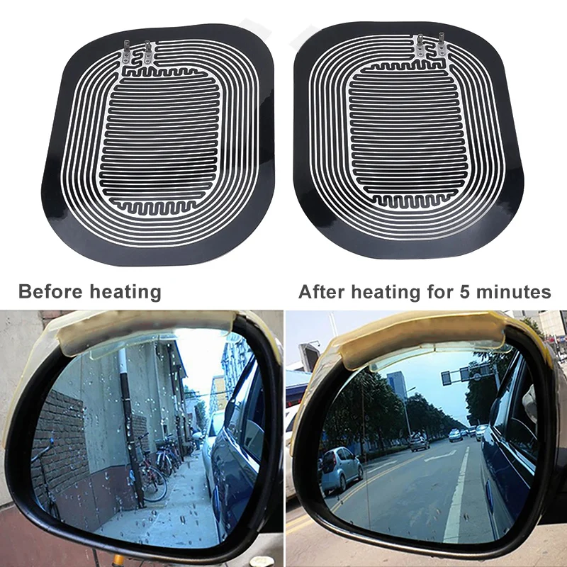 

DC 12V Car Side Wing Mirror Heating Pad Universal Rearview Mirror Mist Demister Quick Warm Mirrors Defogger