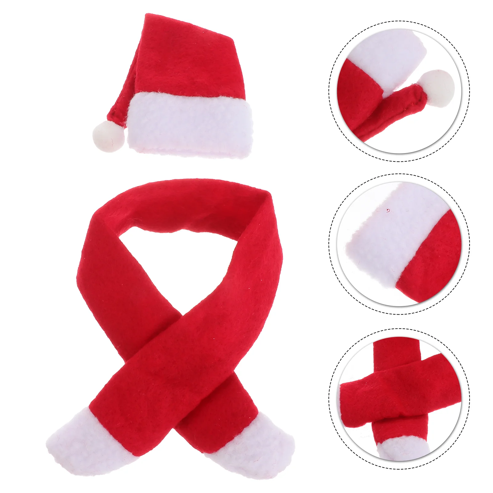 

Christmas Bottlemini Santa Scarf Hat Coverbottles Hats Covers Bags Cap Anddecorations Topper Silverware Small Set