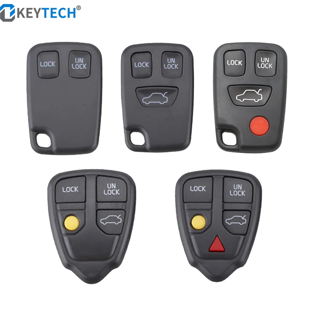 OkeyTech Alarm Fob Case For VOLVO S40 S60 S70 S80 S90 V40 V70 V90 XC70 2/3/4/5 Buttons Replacement Remote Car Key Cover Case