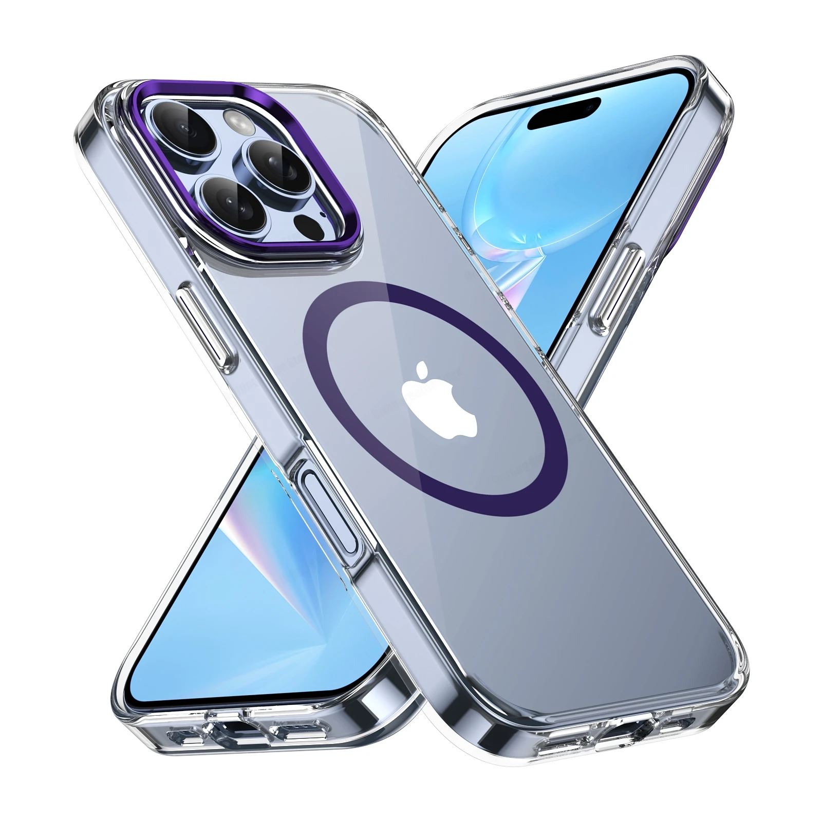 Магнитный чехол для iPhone 16 Pro Max 15 14 13 12 чехлы с защитой от ультрафиолета прозрачный