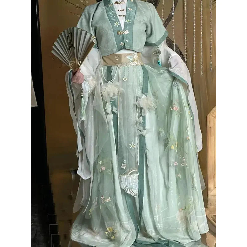 Фото Костюм для косплея по мотивам «Тянь Гуань Ци Фу» (Xie Lian, Hua Cheng, Feng Shi Qing Xuan), зеленое платье, Ханьфу, 3C, 5H, 7C №4